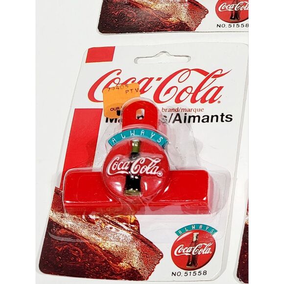 4 Vintage Coca Cola Chip Clip Fridge Magnet 1995 NOS No.51558 - Picture 6 of 12